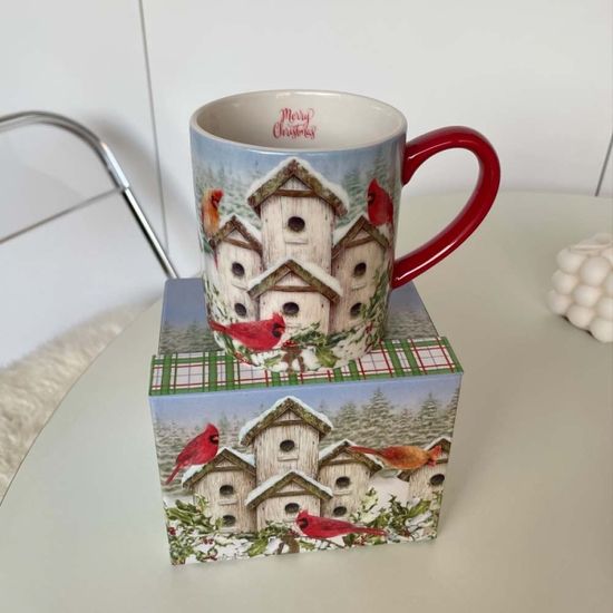  머그14온즈-cardinal birdhouse