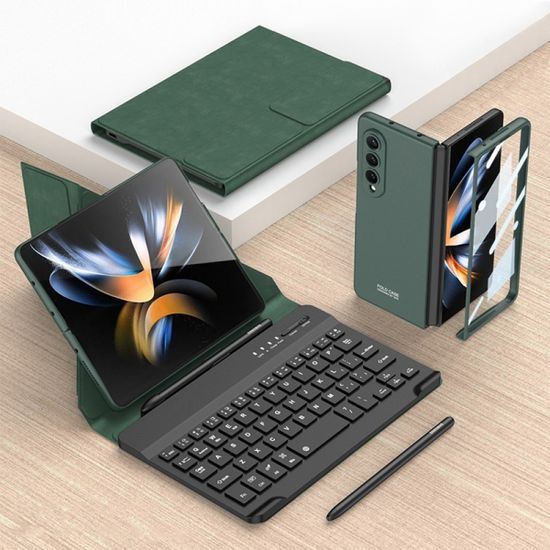 갤럭시z폴드 2 3 4 무선 키보드 북 펜수납 가죽케이스