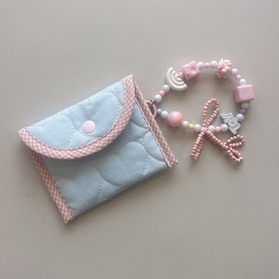 스카이하트 패브릭 명함 카드 동전 케이스 지갑