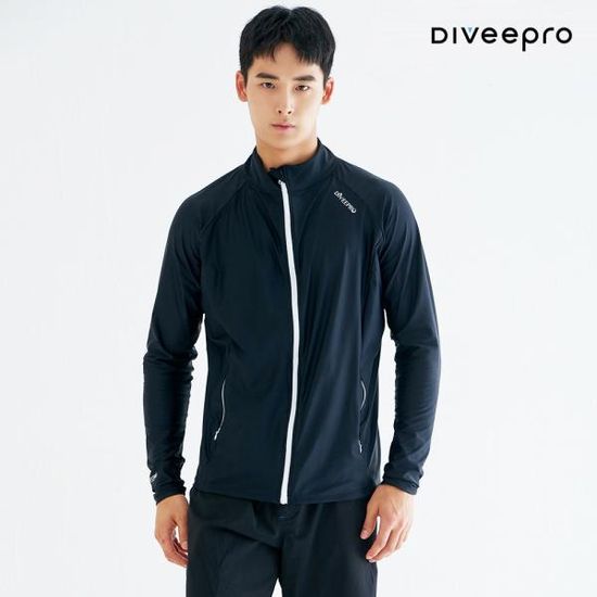 다이비프로 집업 래쉬가드 맨 ZRM-08 블랙