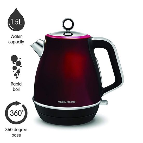 모피리처드 이보크 코어 전기 주전자 [레드&화이트]