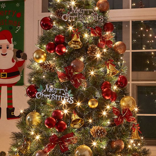 [도토로] 240cm 골든벨 뉴리얼 솔잎 눈꽃 트리풀세트(