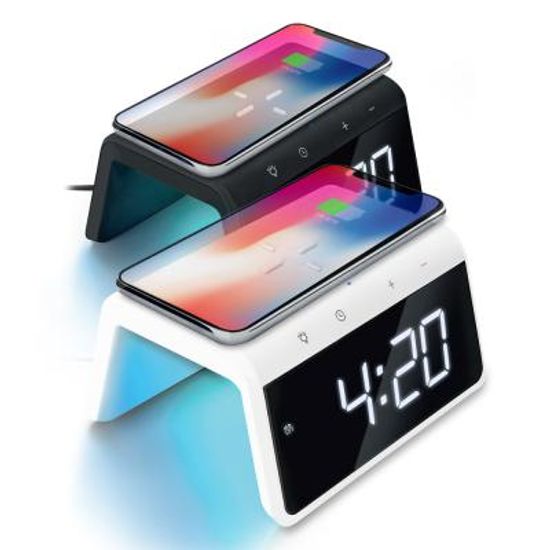 엑토 Qi인증 고속 무선 충전기 겸용 LED 시계 MTA-30