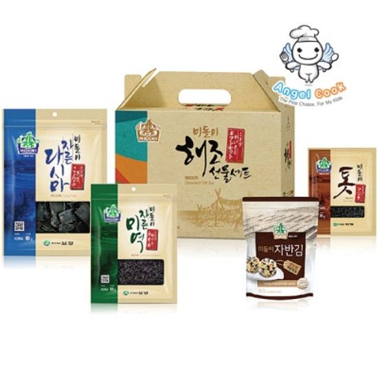 [엔젤쿡] 국산 거금도 미역 다시마 4종선물세트 1호