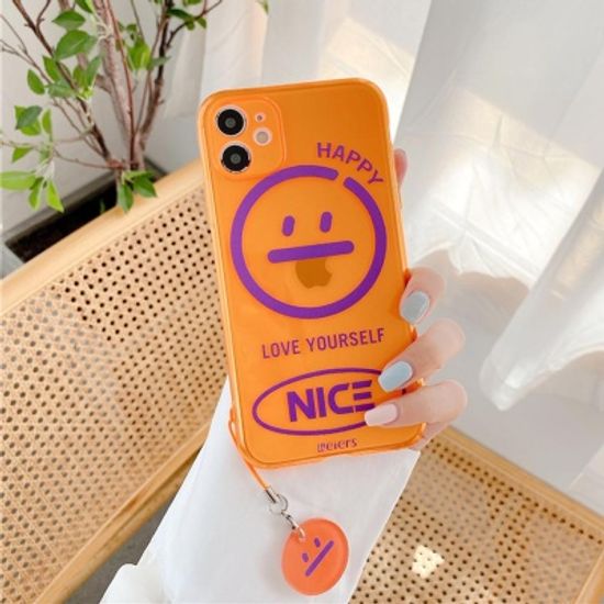 아이폰xr xs max x 스마일 형광 컬러 젤리케이스/키링