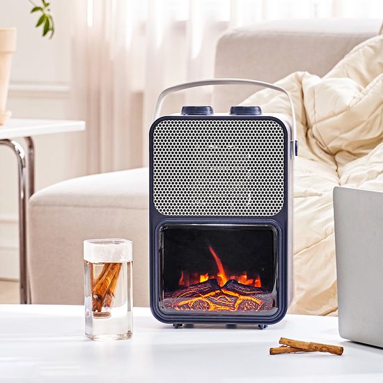 마이템 스테어 불멍 감성 히터 (네이비/화이트)