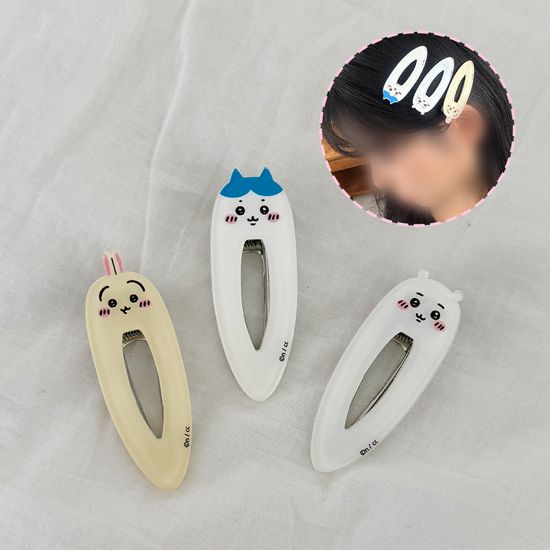 먼작귀 치이카와 롱 헤어 머리 핀 앞머리 삔