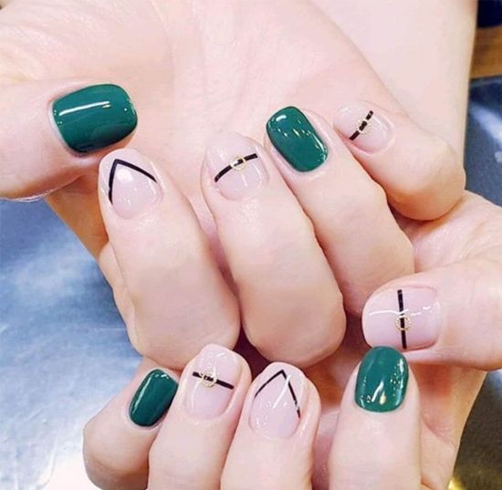 모던심플 블링블링 네일스티커 023