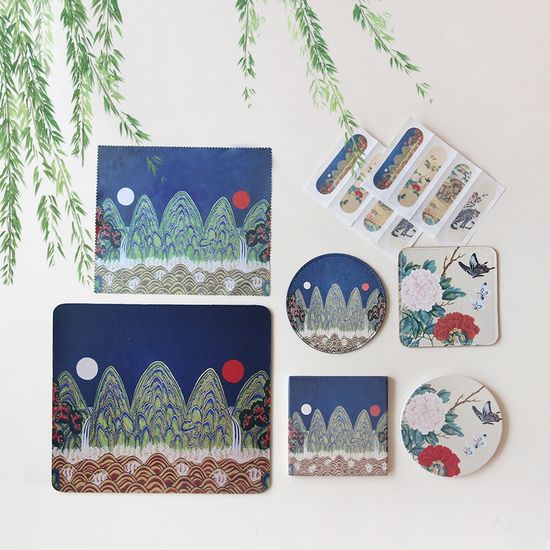 한국 전통 일월오봉도 굿즈 선물 5종 기념품 티코스터
