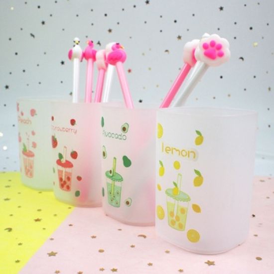 투명 연필꽂이 다용도 펜홀더 메이크업 보관 정리