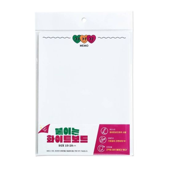 두문 붙이는 화이트보드 스티커 위클리&메모 15x20cm