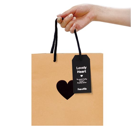 하트 정사각 쇼핑백 (대) 33x29x12 (10매)