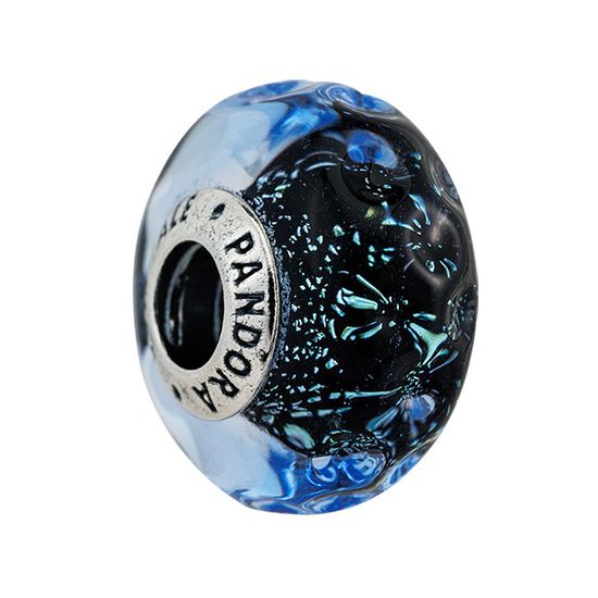 판도라 다크 블루 무라노 글라스 오션 참 798938C00