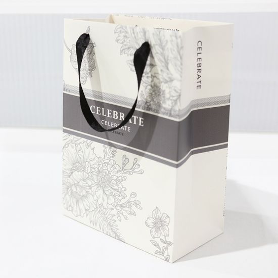 프롬앤투 아르누보 꽃 쇼핑백 그레이 FP24-1 10매