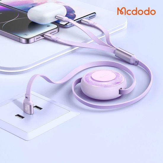 릴타입 3in1 충전 케이블 [C타입&8핀&5핀] CA357