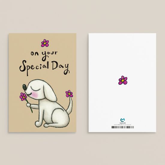 ON YOUR SPECIAL DAY 강아지카드 캘리그라피