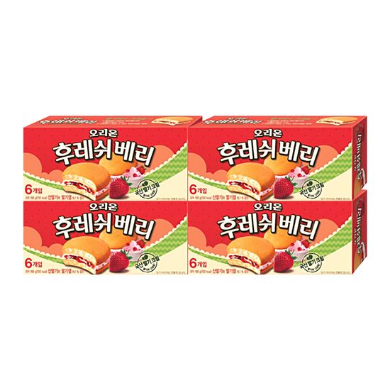 오리온 후레쉬베리 168g 4개