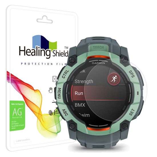 가민 인스팅트3 아몰레드 50mm 저반사 액정필름 2매