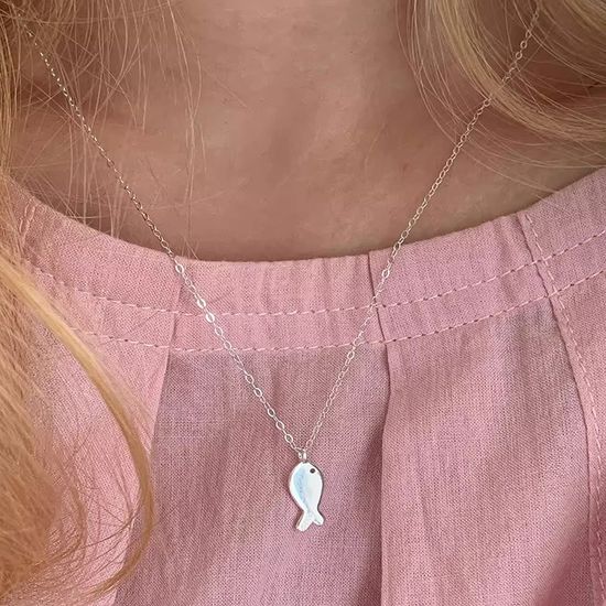 행운의 물고기 목걸이 친구 우정 커플 목걸이 팬던트