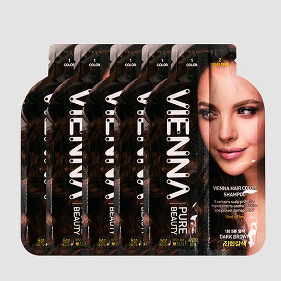 비엔나 퓨어 뷰티 저자극 5분 새치커버 헤어 염색약