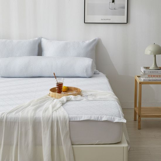 샤르르 쿨링앤슬립 냉감 밴딩 침대패드 풀세트 EK