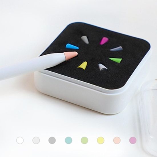 애플펜슬 레인보우 8종 펜촉 보호 캡/팁 실리콘 커버