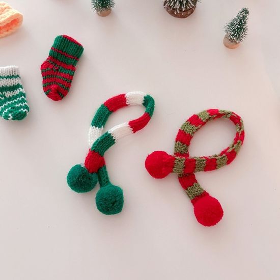 인형용 컬러 폼폼이 니트 목도리(2컬러)