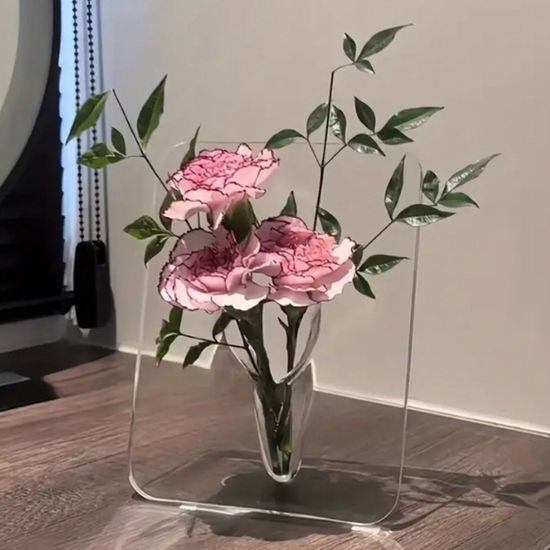 투명한 아크릴 액자 화병