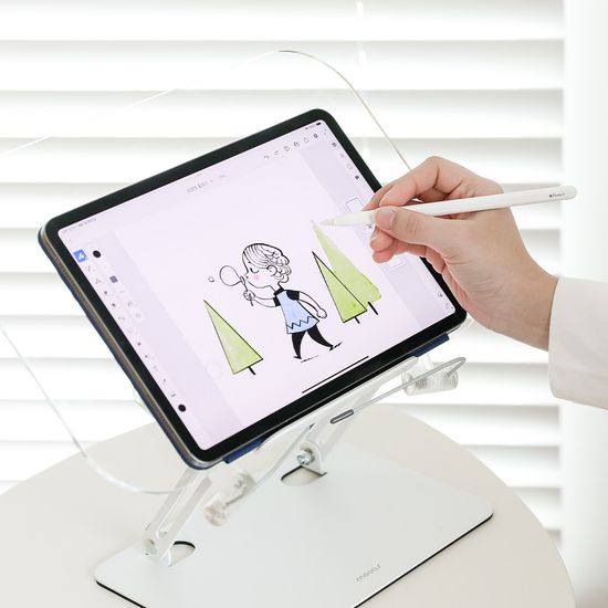 무아스 투명 와이드 접이식 프리미엄 높이조절 독서대