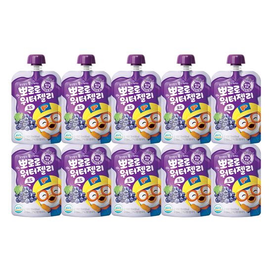 팔도 뽀로로 워터젤리 포도 120ml 10팩