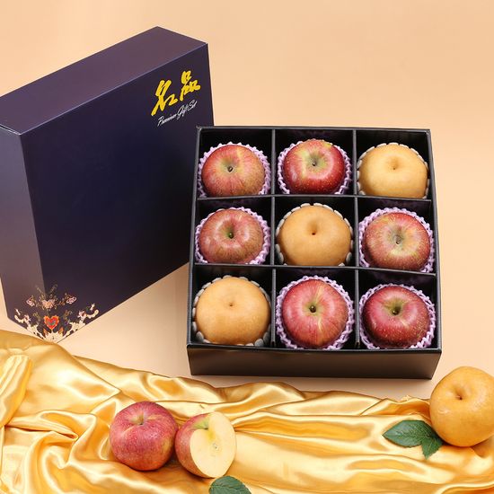 [자연예서] 명품 혼합 3호 과일선물세트(사과6+배3)