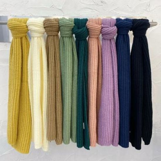 [애슬릿]골지 니트 뜨개 롱 커플 머플러 목도리