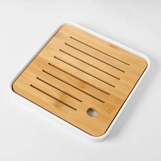 정사각 다기트레이 차판(20cm)/ 퇴수기 다도 찻상