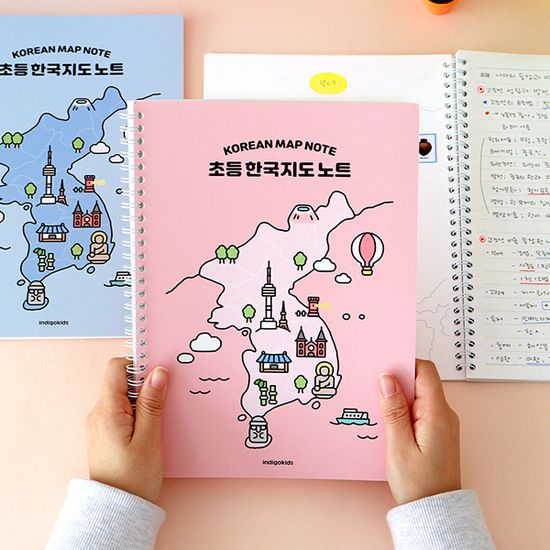 초등 한국지도 노트 (스프링 120g 내지)