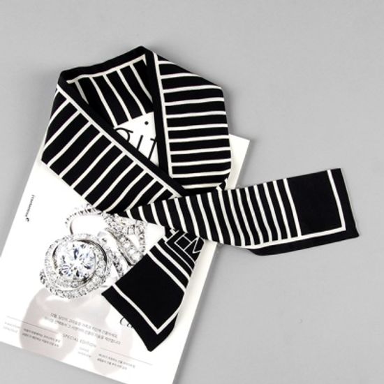 [베네]스텝 실크 타이스카프