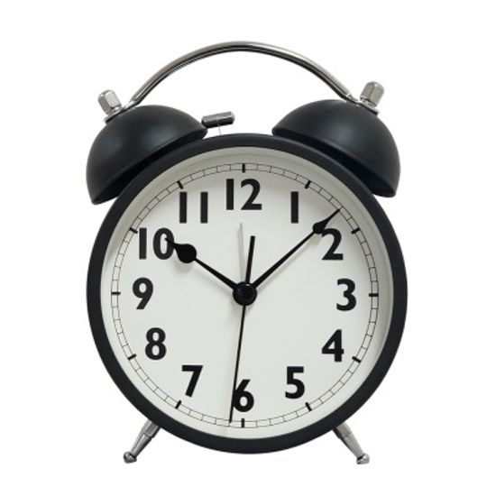 [시우아트] 트윈벨 무소음 탁상 알람시계 (자명종)