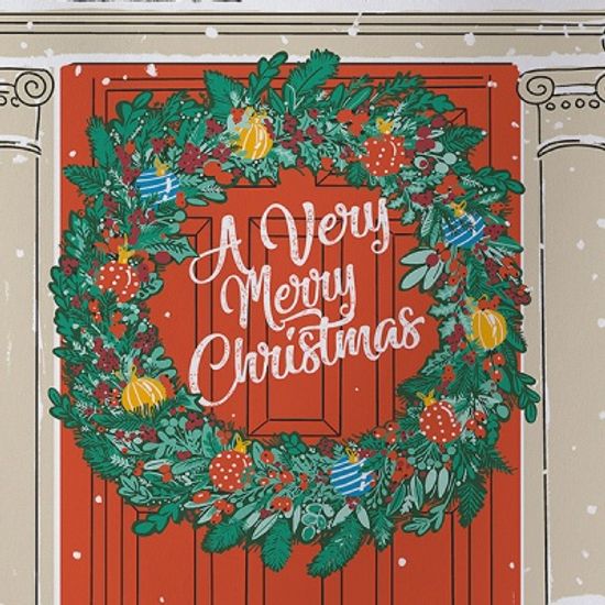 크리스마스 리스 면 티타올