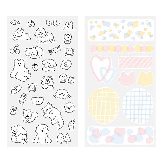Diary Seal Two Sheets - Cute Motif