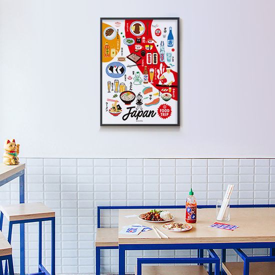 푸드트립 일본  M 디자인 포스터 식당 여행