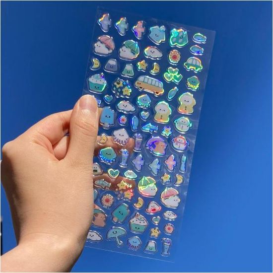 핑크풋 홀로그램젤리스티커ver2