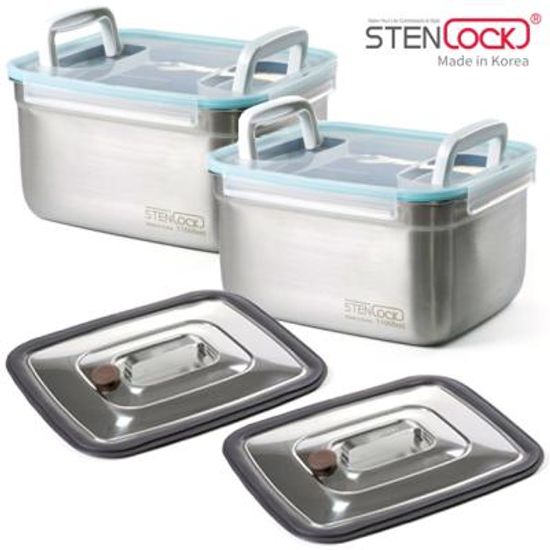 퓨어핸디 6호 11000ml 2P+진공누름판(대) 2P 김치통