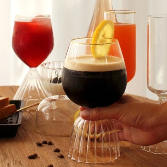 홈카페 내열유리 구름 와인잔 4type