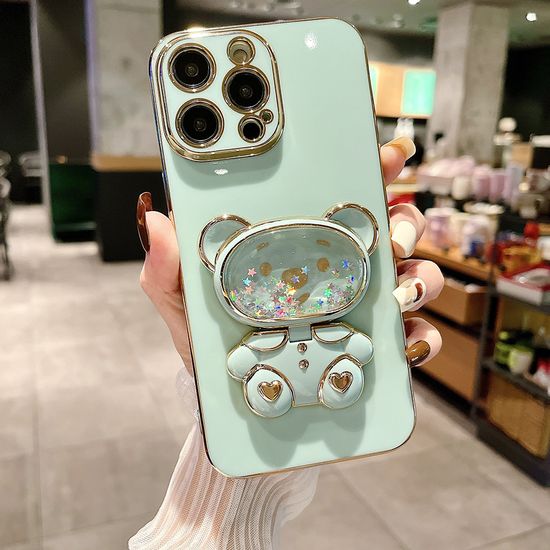 갤럭시 s24 울트라 플러스 글리터 곰돌이 미러 케이스