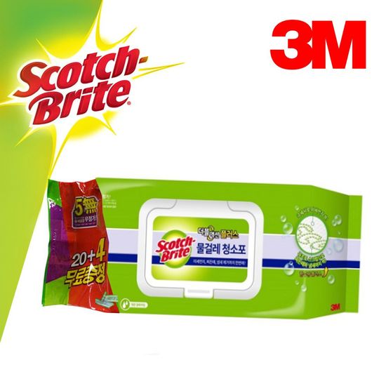3M387 더블액션 물걸레 청소포 대형 24매(W9747C4)