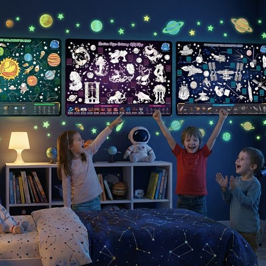 어린이 우주과학 학습벽보 세트 + AR 교육 앱