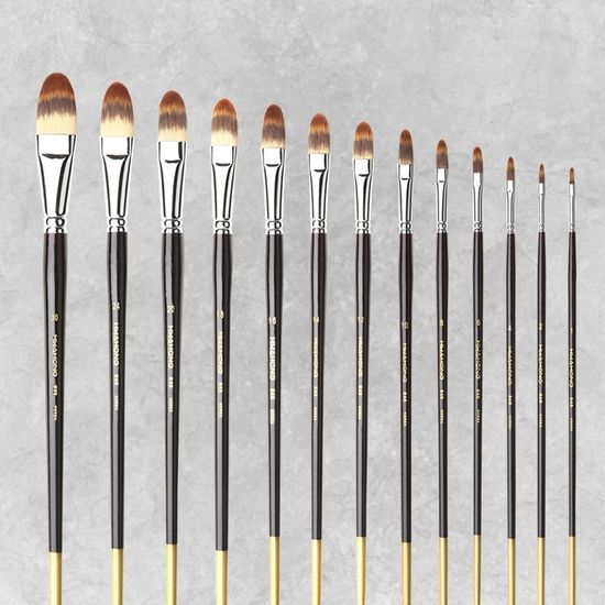 화홍 848(F) 유화,아크릴붓 (인조모) 1호 평붓