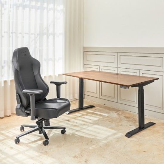 루나랩 원목 듀얼모터 전동 높이조절책상 1800 (택배)