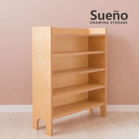 수에노 미니 수납장  자작나무 진열장 책장