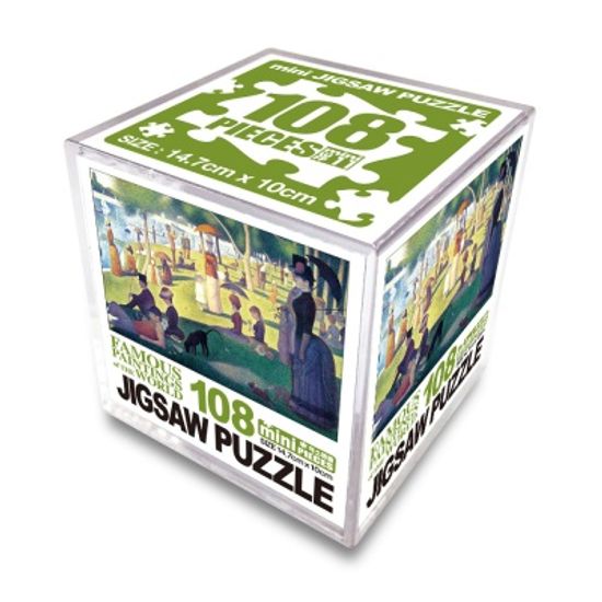 명화 미니큐브퍼즐 108피스 그랑즈트섬의 일요일오후