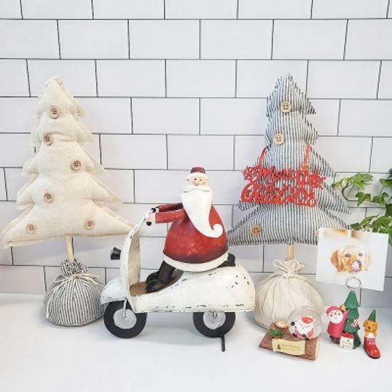 스쿠터 산타클로스 철제 장식 (라지)